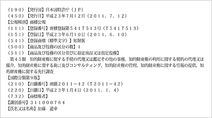 商標登録例